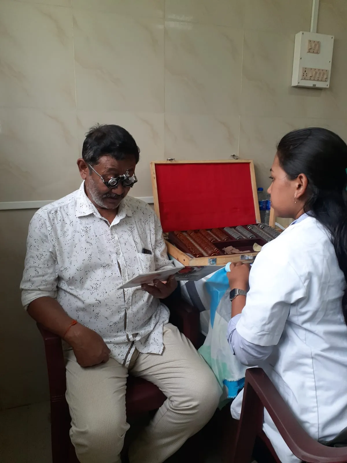 Ophthalmic diagnostics and eye checkup.